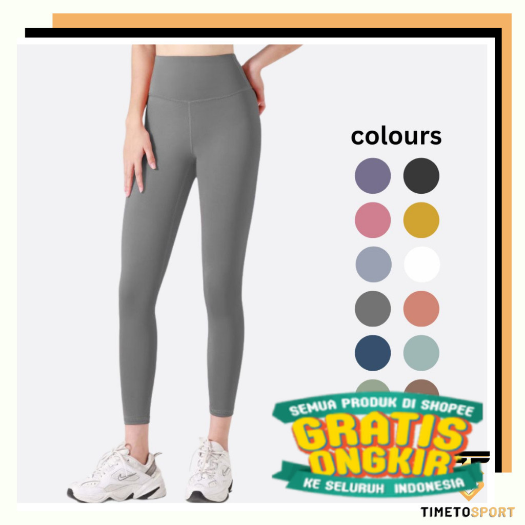 

TIMETOSPORT Celana Legging Yoga Sport Olahraga Wanita Fitness Import High Waist 01/ ZUMA AEROBIK LANTAI