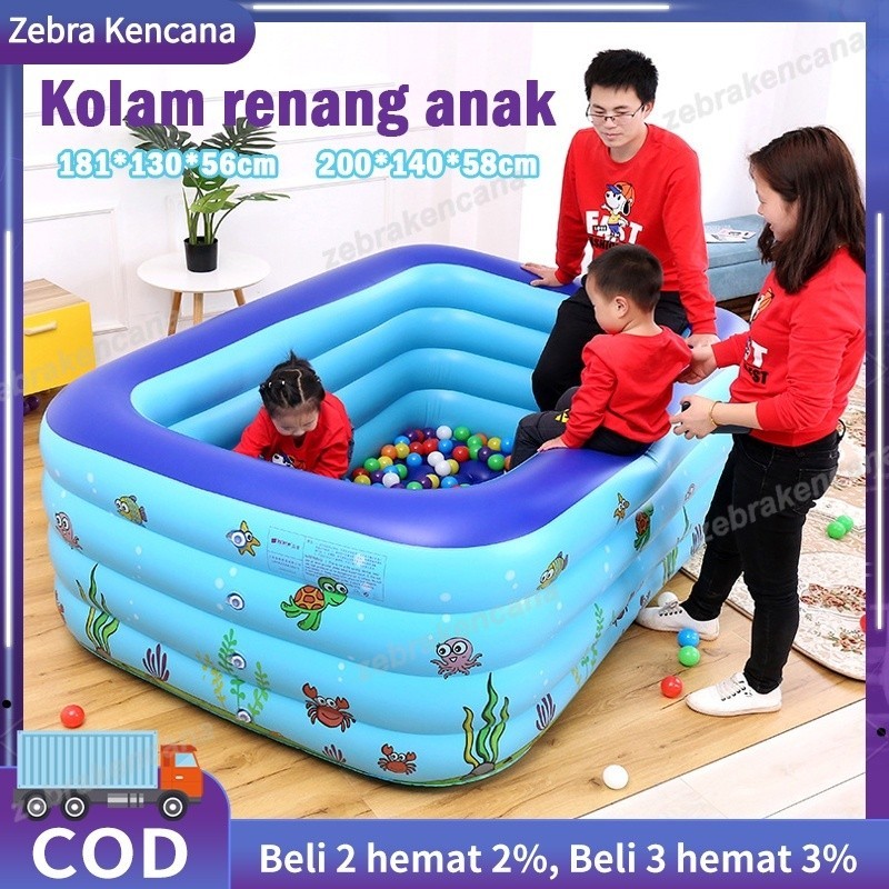 150cm/120cm Kolam Renang AnakKolam 3 Ring Baby SPA Murah /kolam renang anak jumbo murah/kolam renang