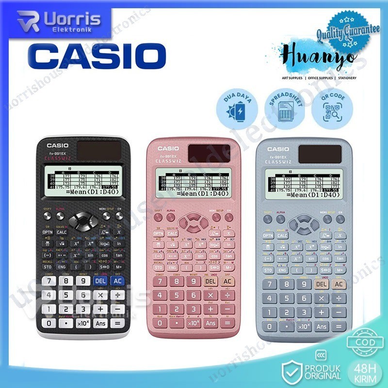 

【COD】Kalkulator Scientific Casio ilmiah FX-991EX/991ES-Plus Kalkulator Casio Scientific Calculator Casio Scientific CASIO FX-991EX - Kalkulator Sekolah/Kuliah - Internasional - Classwiz - 552 fungsi