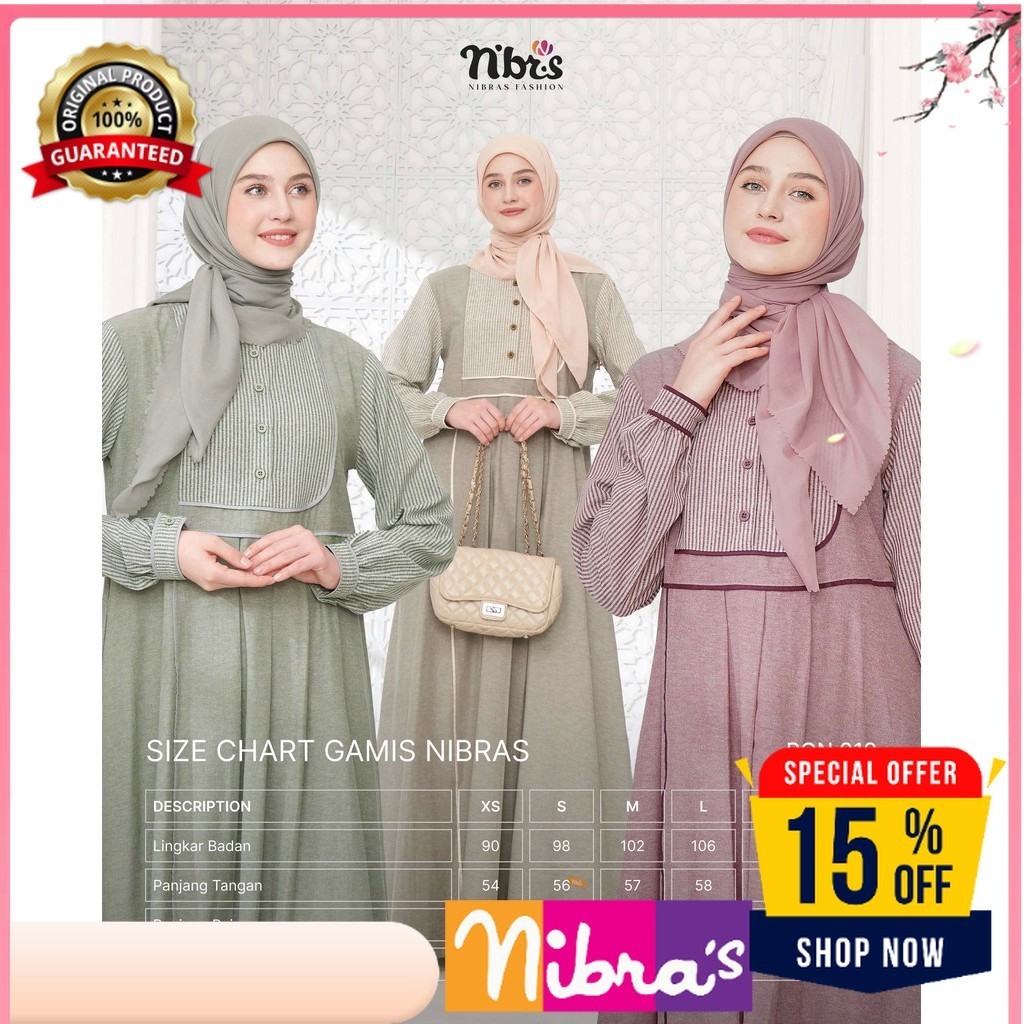 Gamis Wanita Dewasa RON 019 by Nibras Gamis Busui