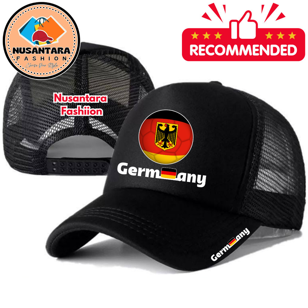 Nusantara Fashiion Topi Trucker TIMNAS JERMAN - Topi Distro TIMNAS JERMAN Logo - Topi TIMNAS GERMANY