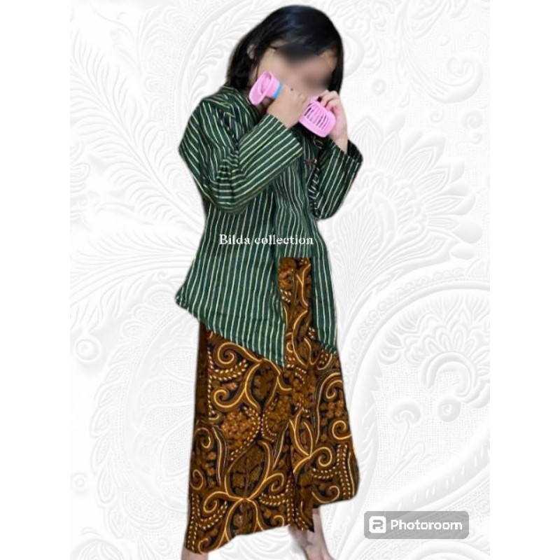 LURIK kebaya lurik kebaya anak perempuan kebaya lurik kutu baru #rok wiru anak TK #rok wiru anak SD