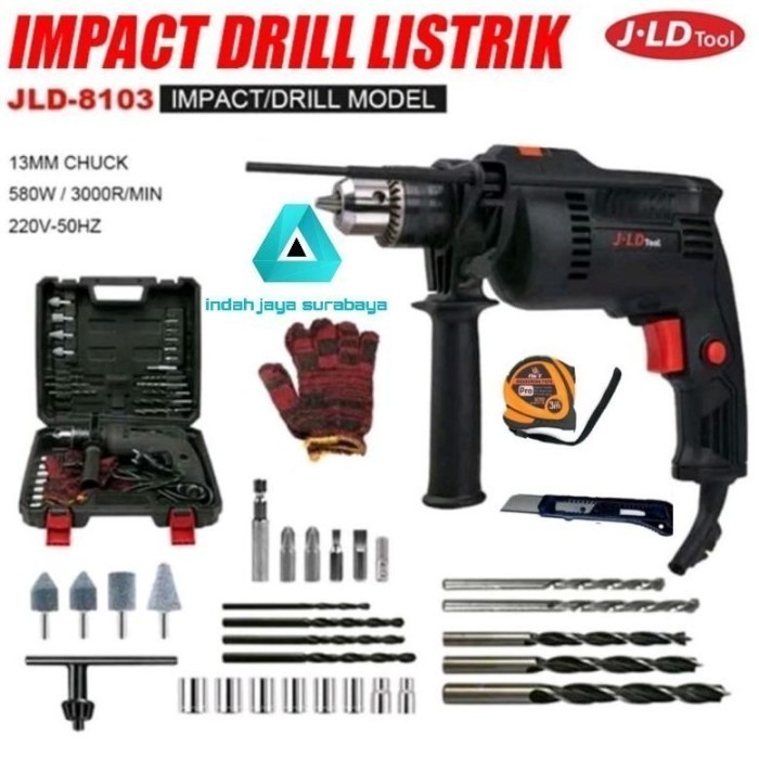 Promo Bor Listrik Impact JLD TOOL 8013 13mm fullset koper tembok