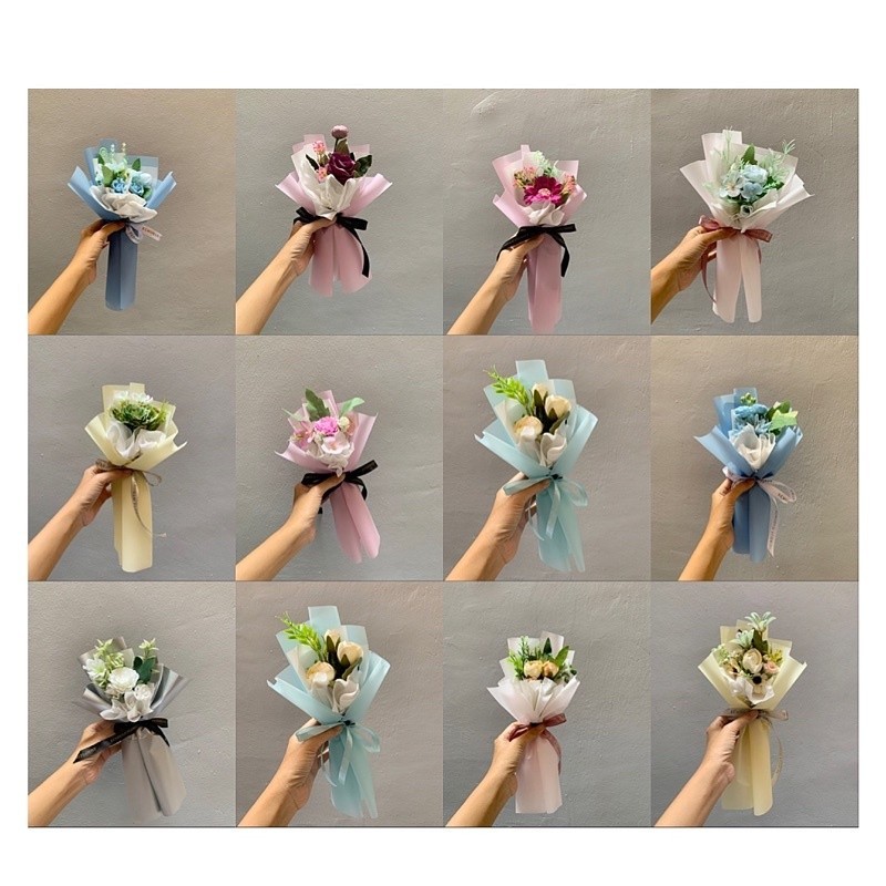 (PO 3hari) Summerlove- - (PO 1hari) mini buket bunga artificial kado cowo ultah wedding wisuda anniv