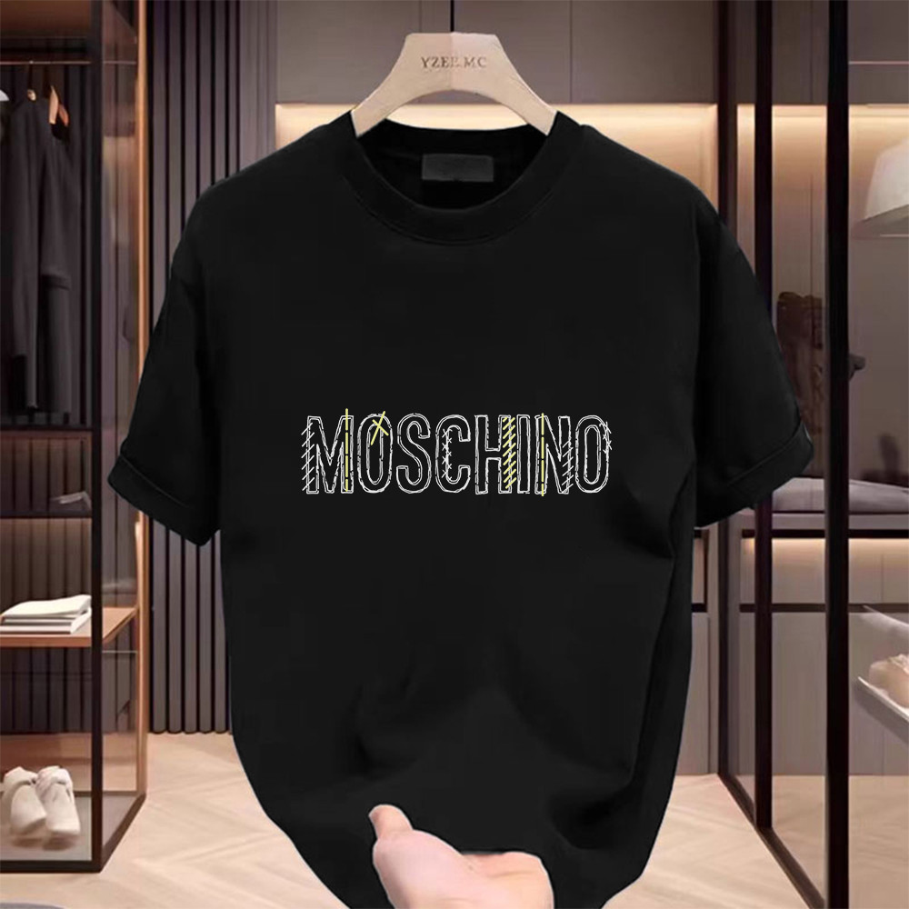 INXX Merek trendi T-shirt Oversize “moschino” Kaos Pria Distro Original 100% Premium QQ1204