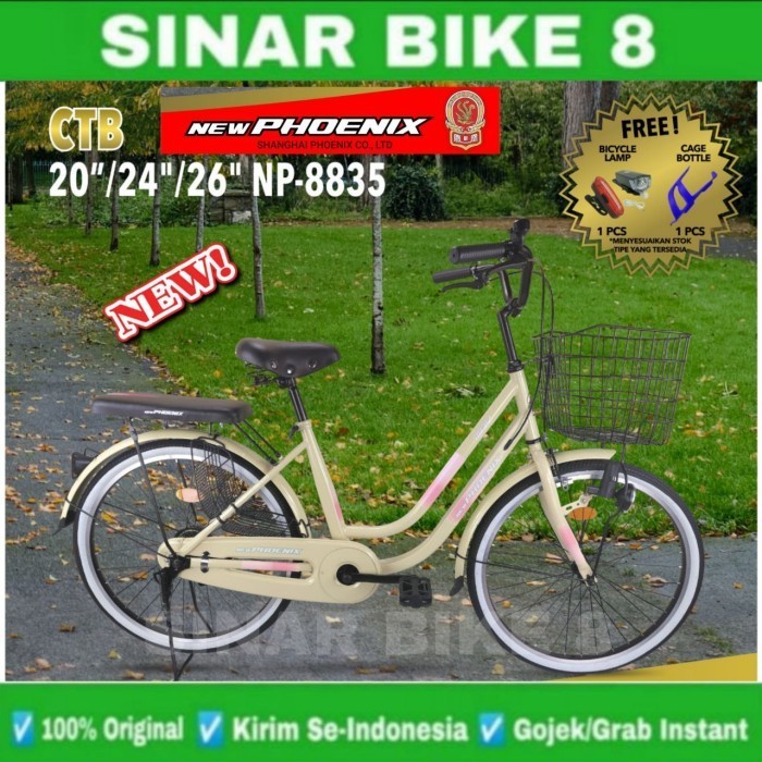 Sepeda City Bike PHOENIX NP 8835 Ukuran 20, 24, dan 26 Inch Keranjang Dewasa