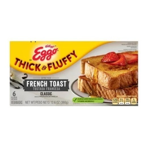 

kelloggs eggo Thick fluffy French toast 360gr roti panggang Frozen