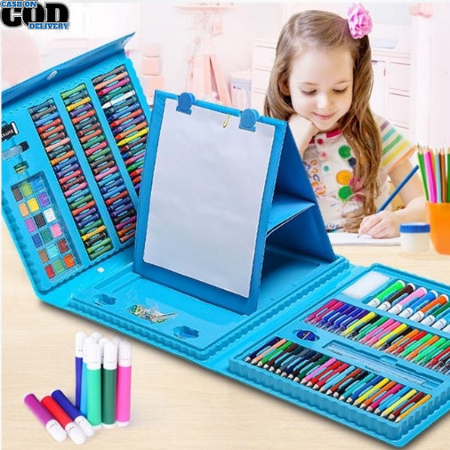 

(KEYA) Pensil Warna Crayon Set 208 Pcs Alat Menggambar Mewarnai Anak