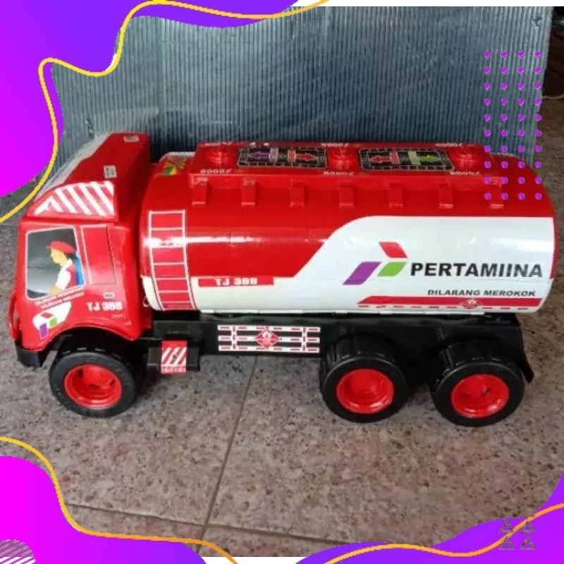 MAINAN MOBIL TRUCK TANGKI PERTAMINA/MOBIL PERTAMINA UKURAN BESAR