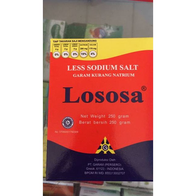 

Garam Lososa 250Gr - Garam Rendah Natrium - Garam Rendah Sodium - Pas Buat Bumbu Masak
