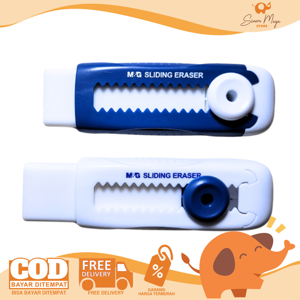 

M&G Sliding Eraser AXPQ4271 - Penghapus Geser Biru/Putih SATUAN Murah