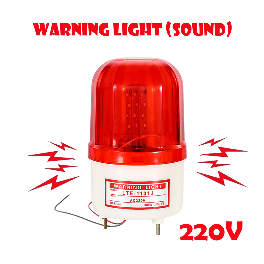 LTE1101 Warning Light / Lampu Warning / Rotary Light Emergency / Darurat Bohlam Putar 220v