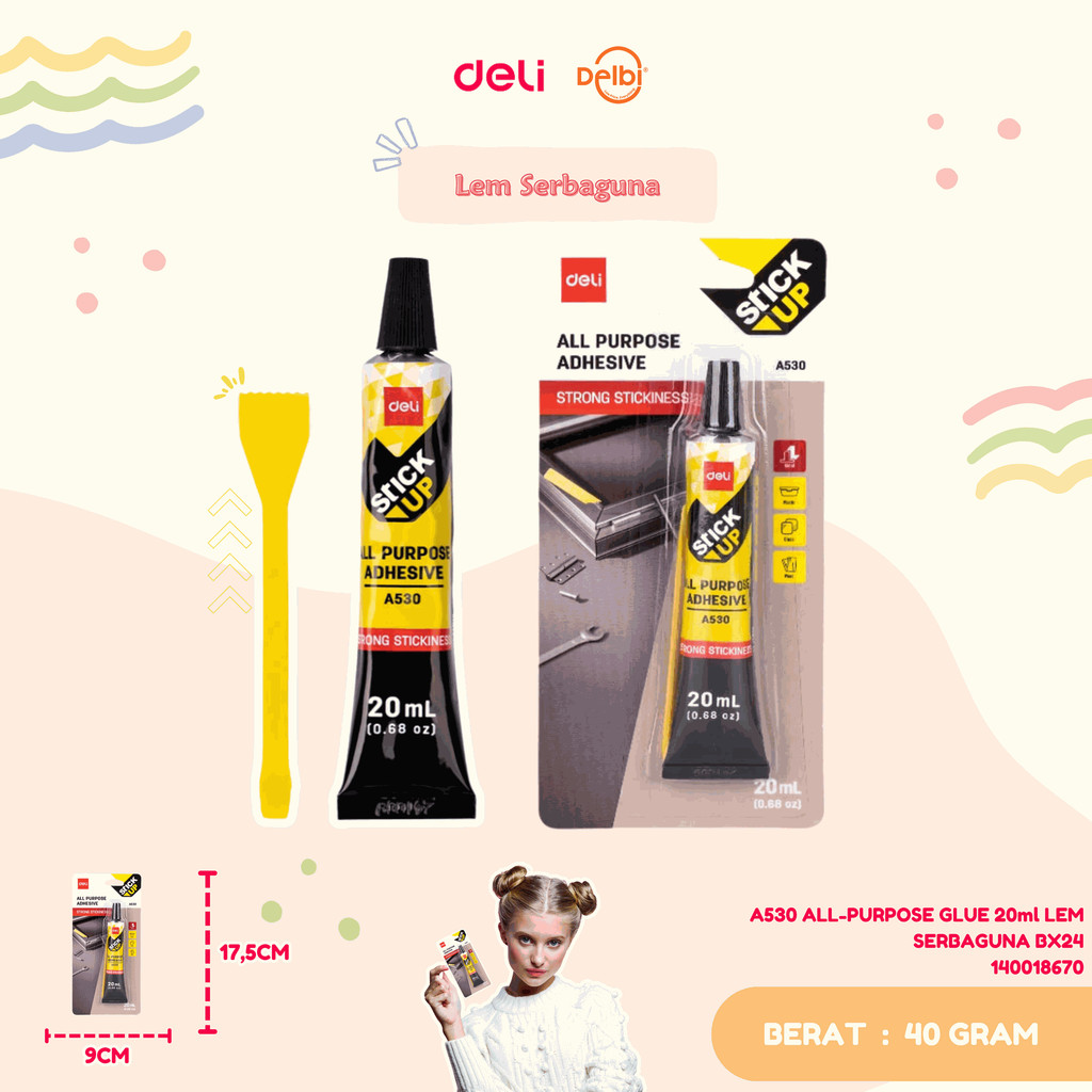 

DELI A530 ALL-PURPOSE GLUE 20ml LEM SERBAGUNA