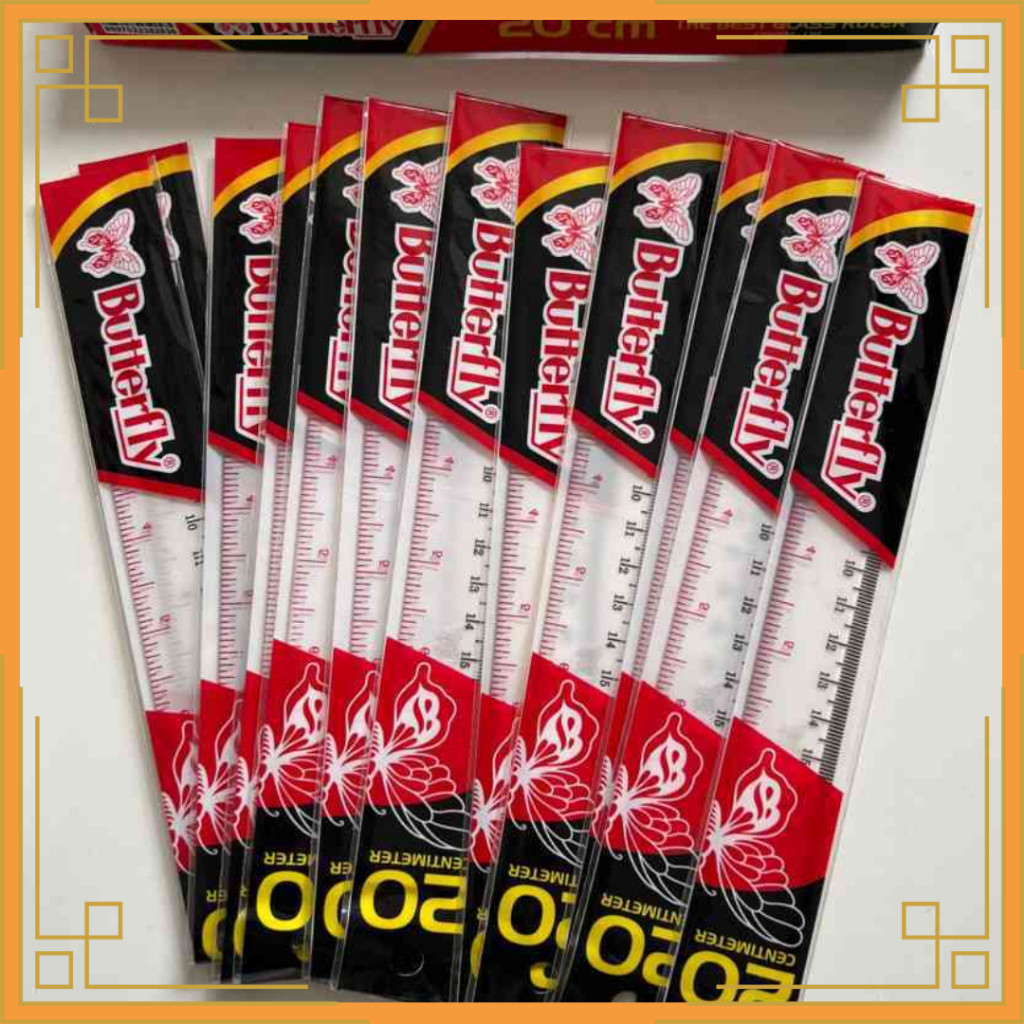 

BUTTERFLY Penggaris plastik 20 dan 30 cm