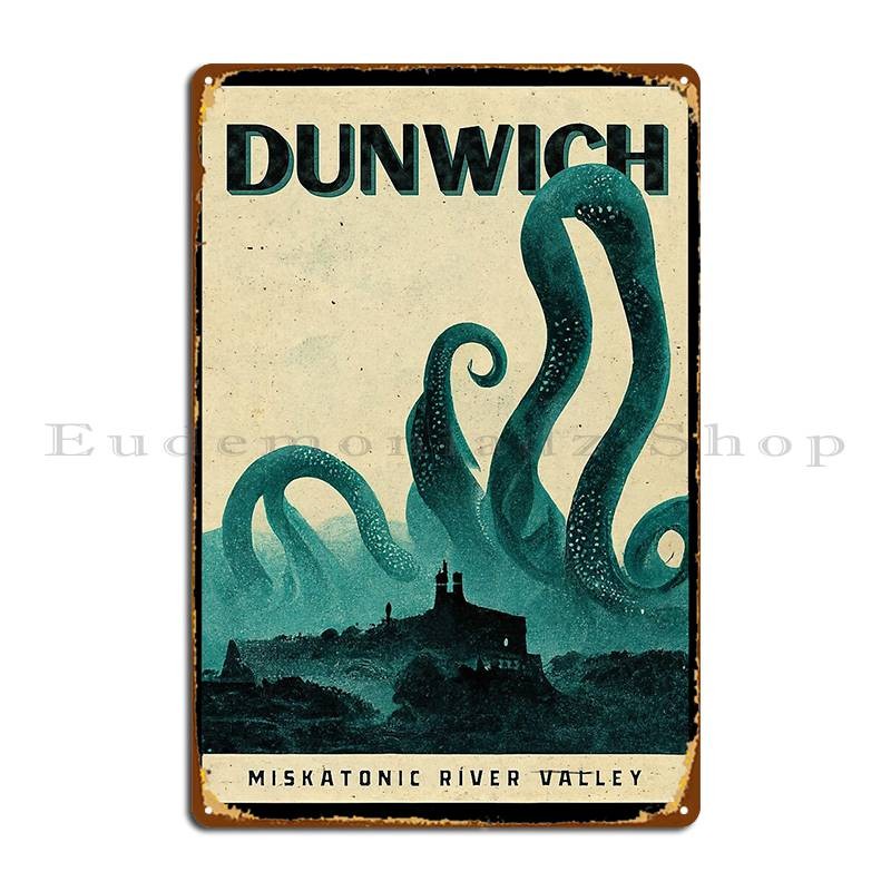 Dunwich Vintage Lovecraftian Travel Poster Metal Plaque Poster Printing Club Cinema Cave Create Tin 