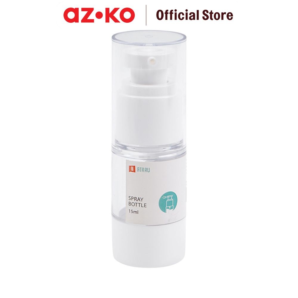 AZKO Ataru 15 ml Botol Cairan Semprot Airless - Transparan Botol Semprotan Serbaguna Bottle Sprayer 