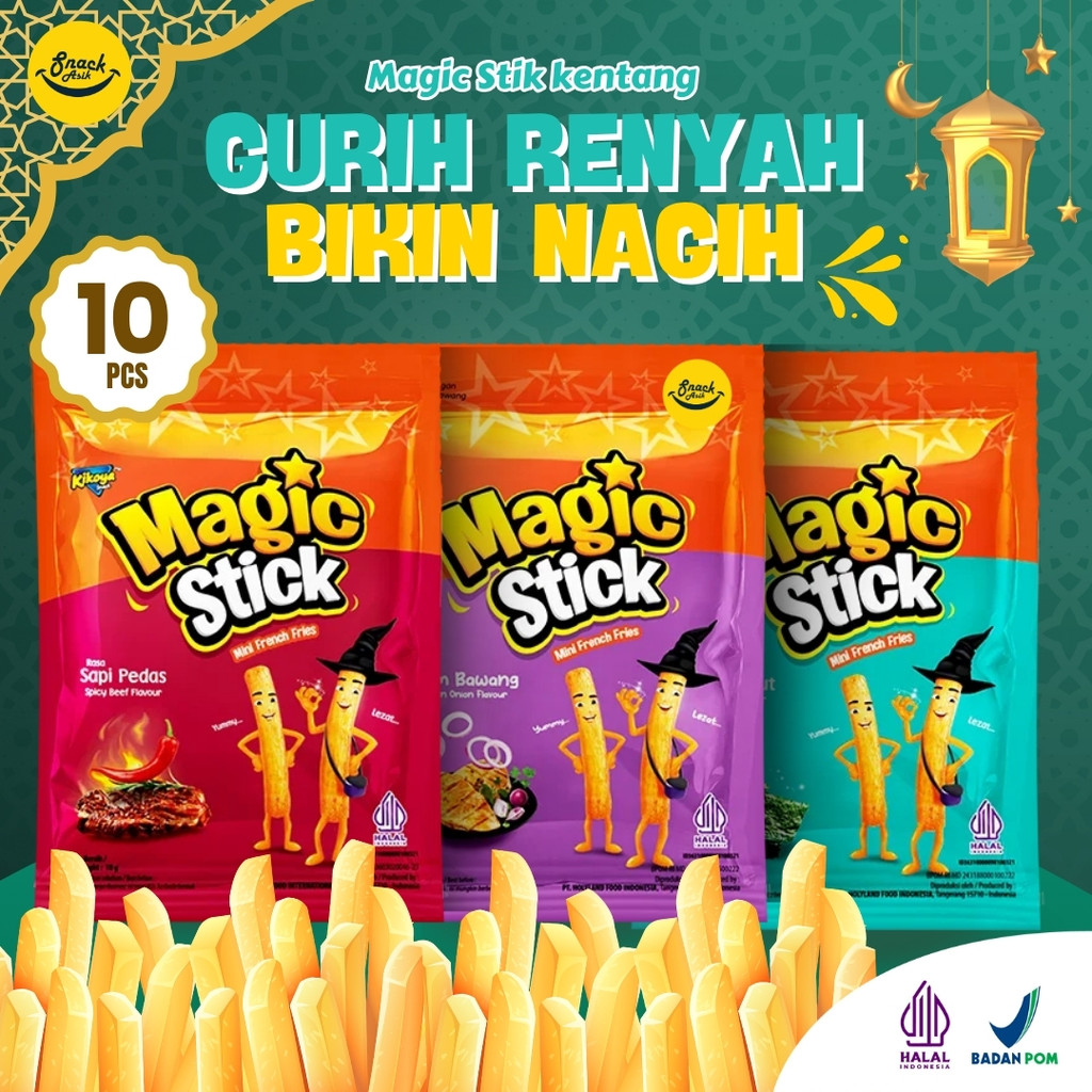 

10 PCS MAGIC STICK POTATO Snack Kikoya Gurih 18g