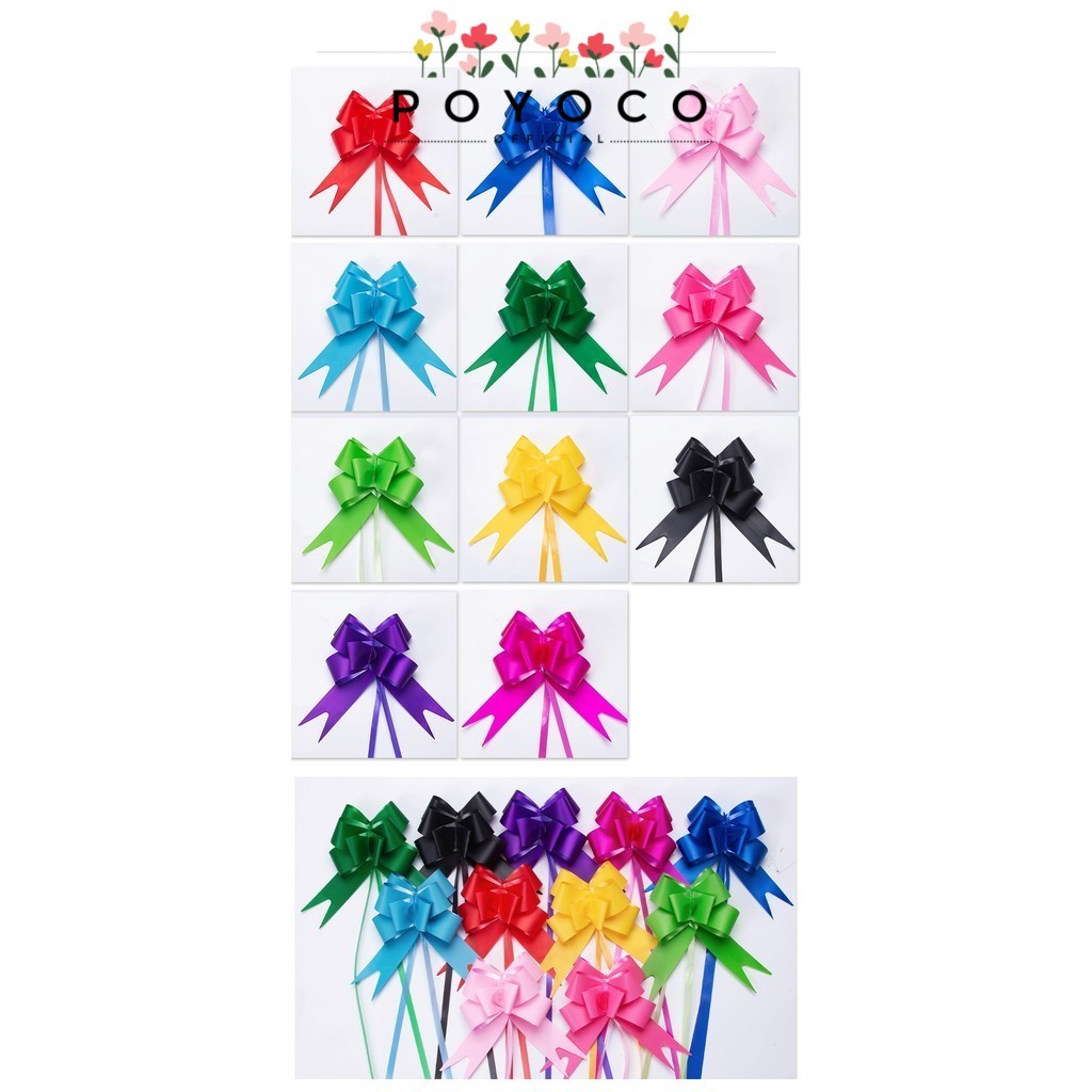 

POYOCO - (1pack) Pita Tarik Motif / Pita Serut INK isi 10pcs Dekorasi