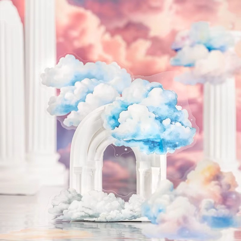 

10Sheets per pack sticker floating cloud themed material stickers Clouds Stationery handbook School Supplies Scrapbook 150*110mm