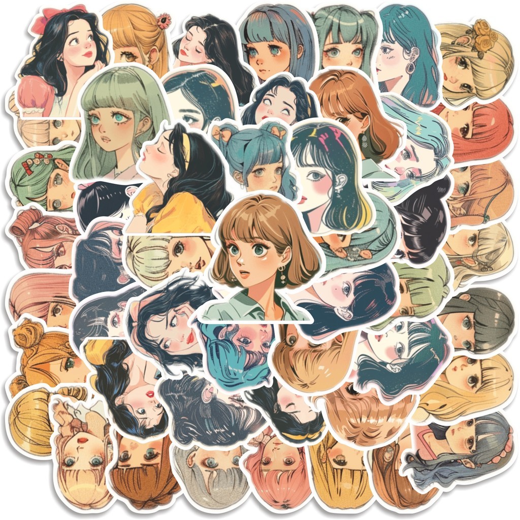 

COD 50 Pcs Stiker Classic Retro Girl V2 Lucu Anti Air Untuk Dekorasi Notebook Sepeda Skateboard Handphone