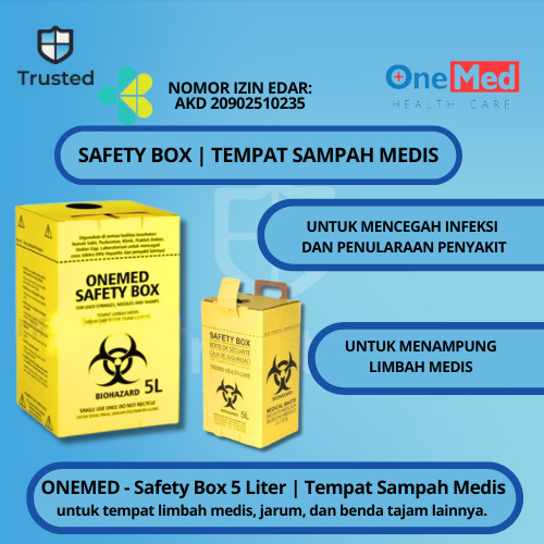 ONEMED - Safety Box 5 Liter | Tempat Sampah Medis