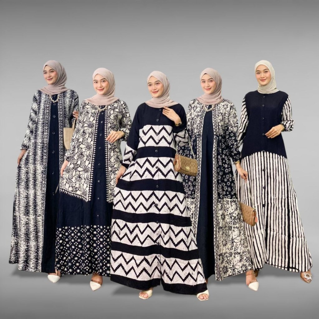 PROMO DISKON GAMIS TWILL ORIGINAL FULL KANCING MONOCHROME / MOTIF TERBARU HITAM PUTIH MONOCHROME / G