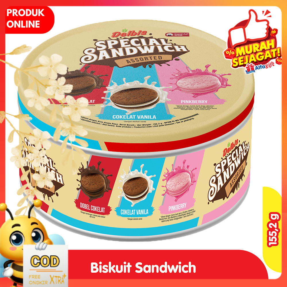 

Delbi's Special Biskuit Sandwich Kaleng Assorted 155,2 g