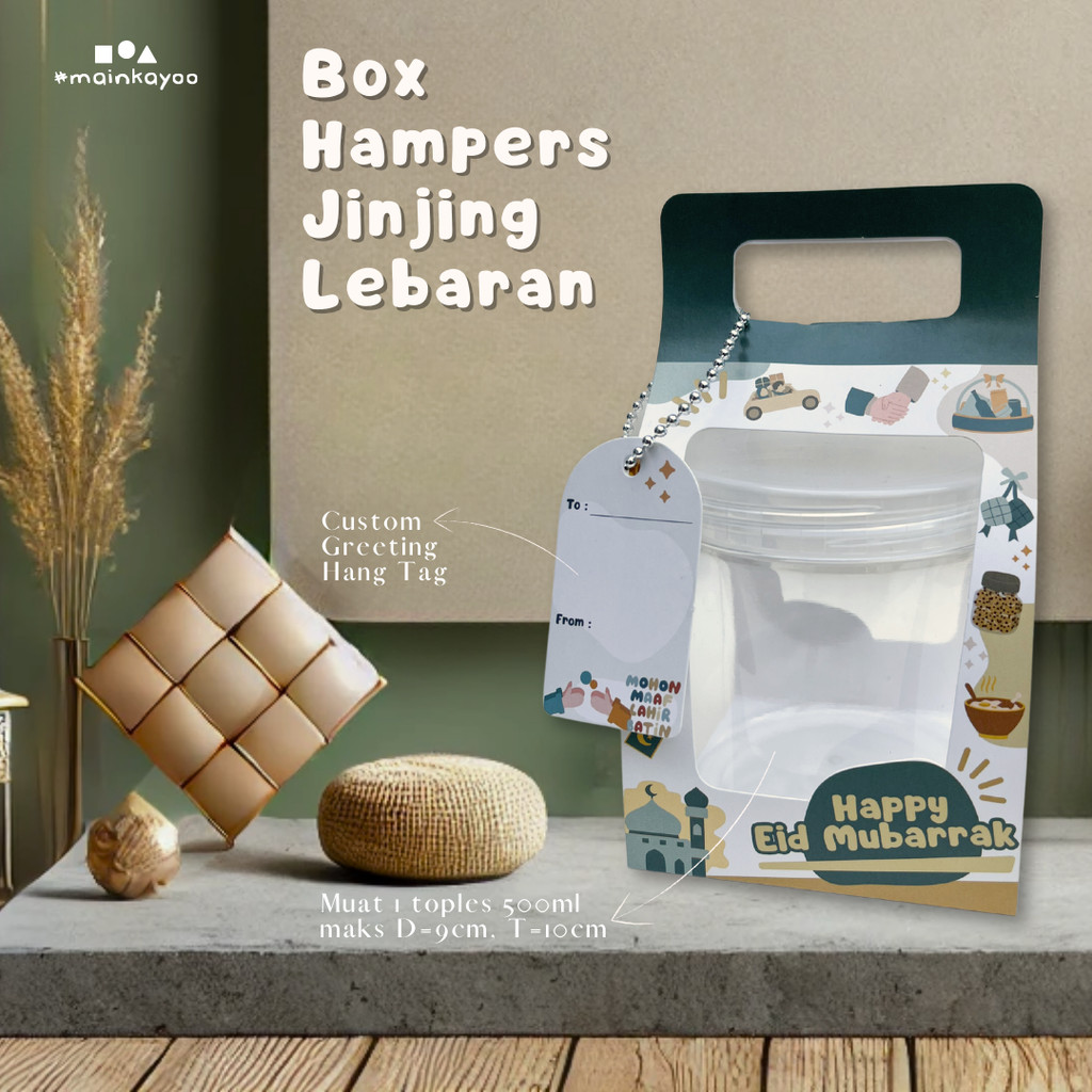 

Box Jinjing Sleeve Hampers Lebaran Idul Fitri Toples maks 500ml Box Kotak Kue Idul Fitri Lebaran