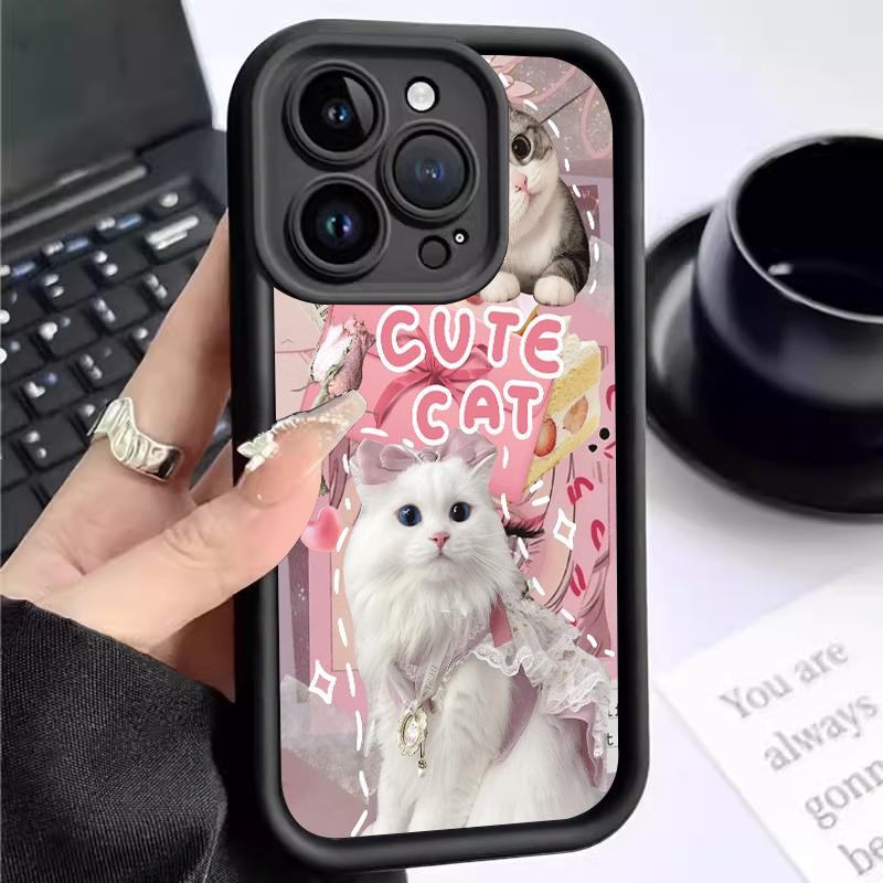 Soft Case For Oppo Reno5 4G 5G Reno3 Reno4 F Reno4 Lite Reno5 F K Z Reno6 Cute Cat Silicon Antishock