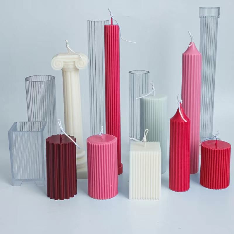 

DIY All Kinds of Round and Long Strip Church Candle Mould Irregular Cylinder Candle Plastic Mold Handmade Candle Making Supplies