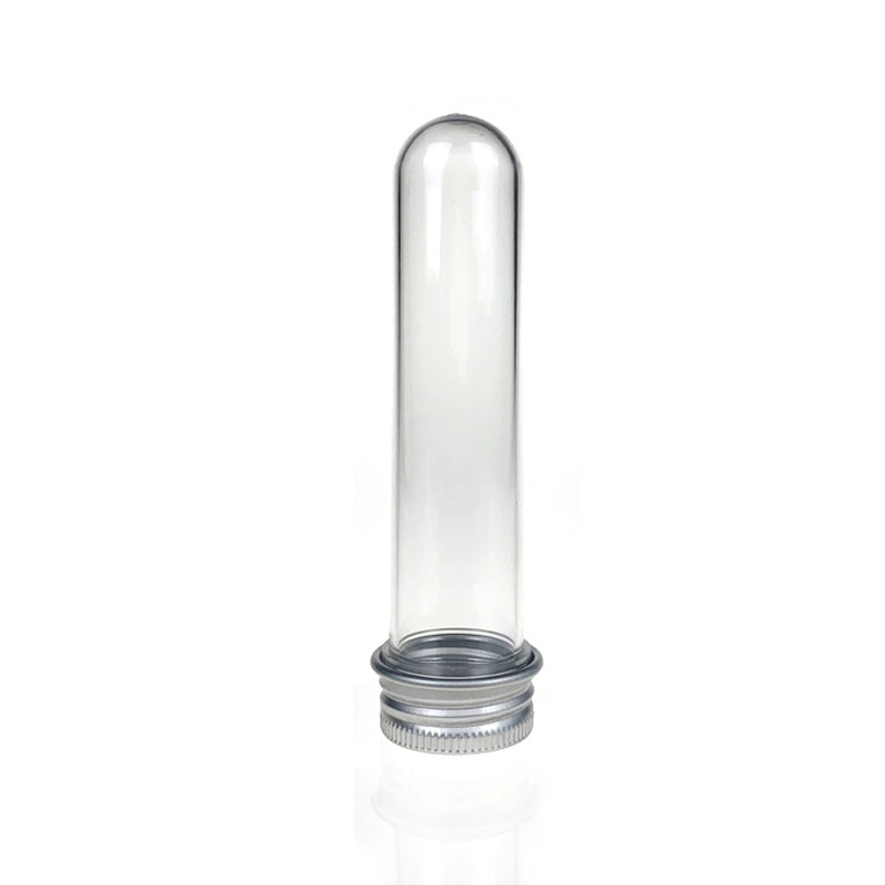 

10pcs Lab 30ml PET Test Tube Bottle Screw Caps Transparent Cylindrical Plastic Refillable Bottle For Mask Candy Storage