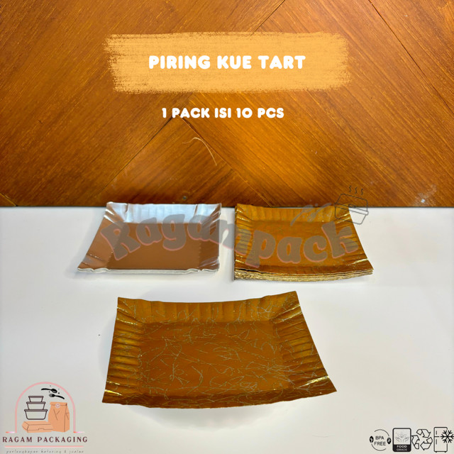 Piring Kertas Kue Tart Persegi / Piring Kue Ulang Tahun / Piring Kertas Kue Sekali Pakai / Piring Ke