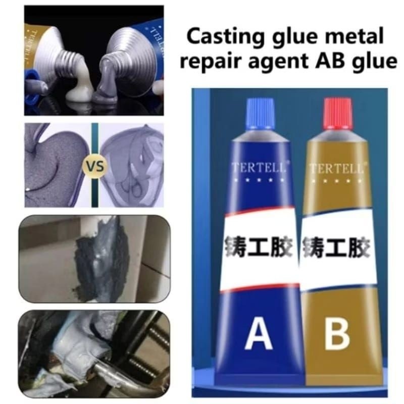 AB lem kastor lem epoxy lem besi 20 gram lem super kuat lem baja lem pipa lem kran lem serbaguna AB 