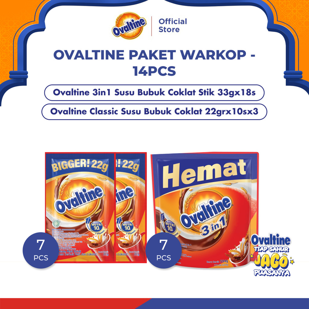 

Ovaltine Paket Warkop - 14pcs