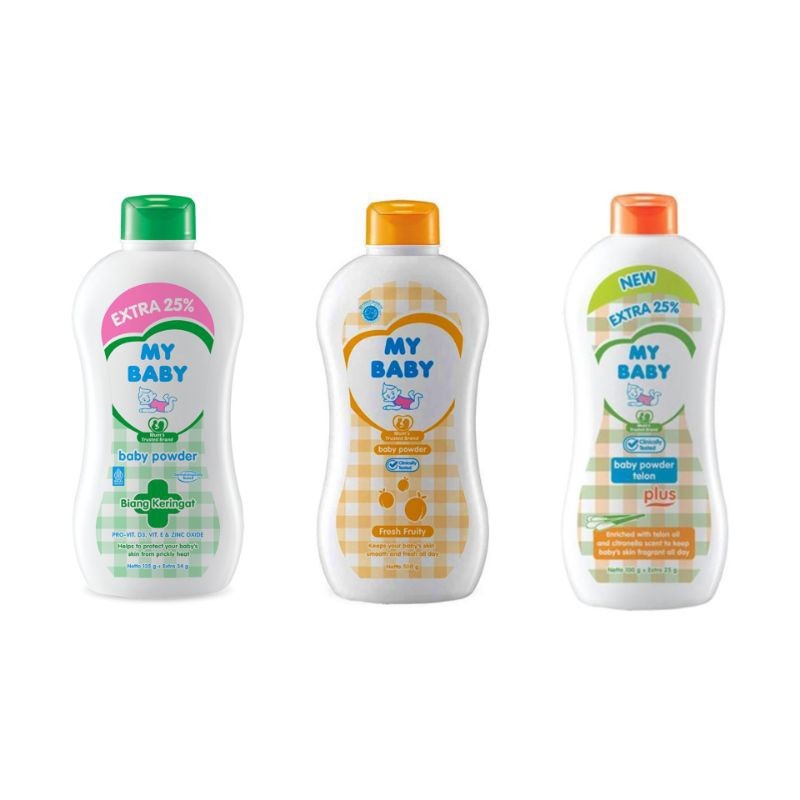 My Baby Powder Sweet Floral Telonnplus Fresh Fruity Biang Kringat Care Protec 50G 75G 100Gr 150G 250G 350G