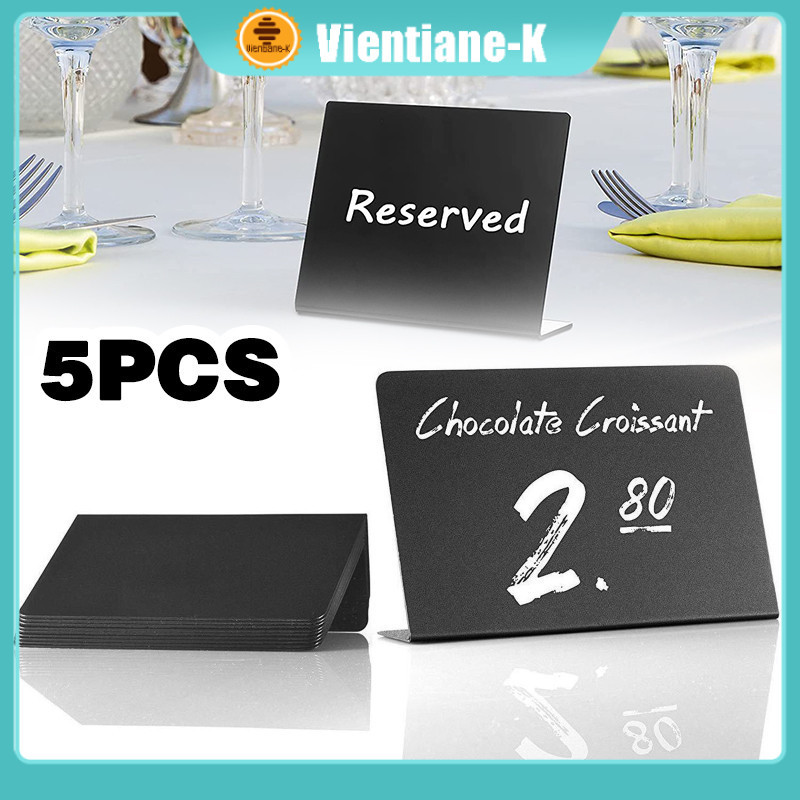 5 PCS Papan Tulis Kapur Food Buffet Mini / Mini Chalkboard / Papan Tulis Kapur / Papan Kapur Menu Ca