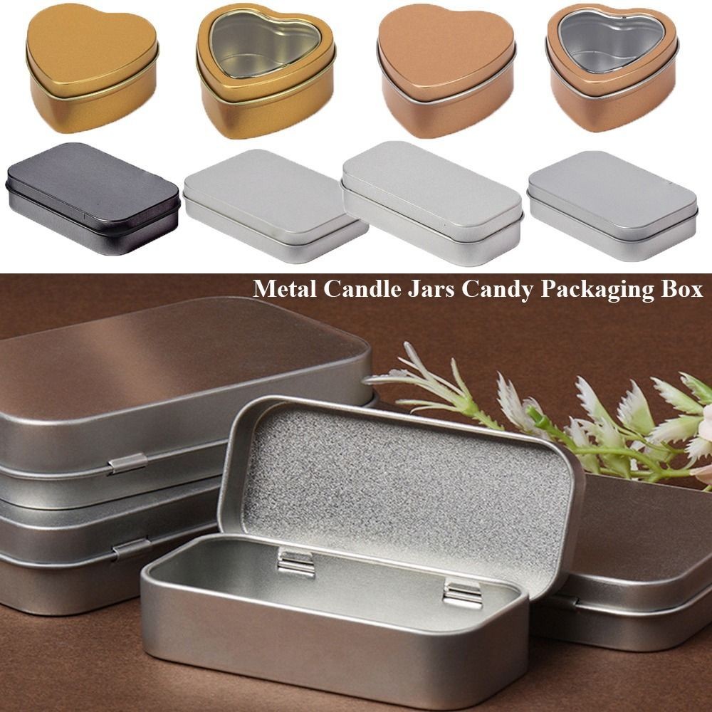 

1Pc Refillable Tea Cans Metal Box Aluminum Tin Jar Nail Candle Cosmetic Container Candy Packaging Lid Storage Box for Cream Balm