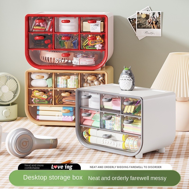 

Desktop storage box stationery cosmetics multifunctional storage box office drawer divider student dormitory rack