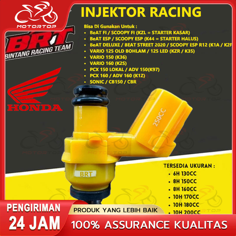 Injektor HONDA CPO BRT Racing PCX Beat Vario 110 125 150 160 CB150 CBR Sonic Supra GTR Genio Scoopy 