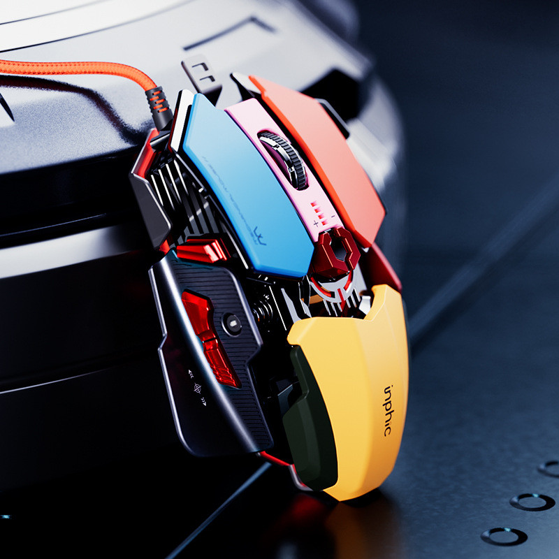 inphic PG6 wired mouse esports game hardware macro editing RGB glowing office USB desktop laptop Me 