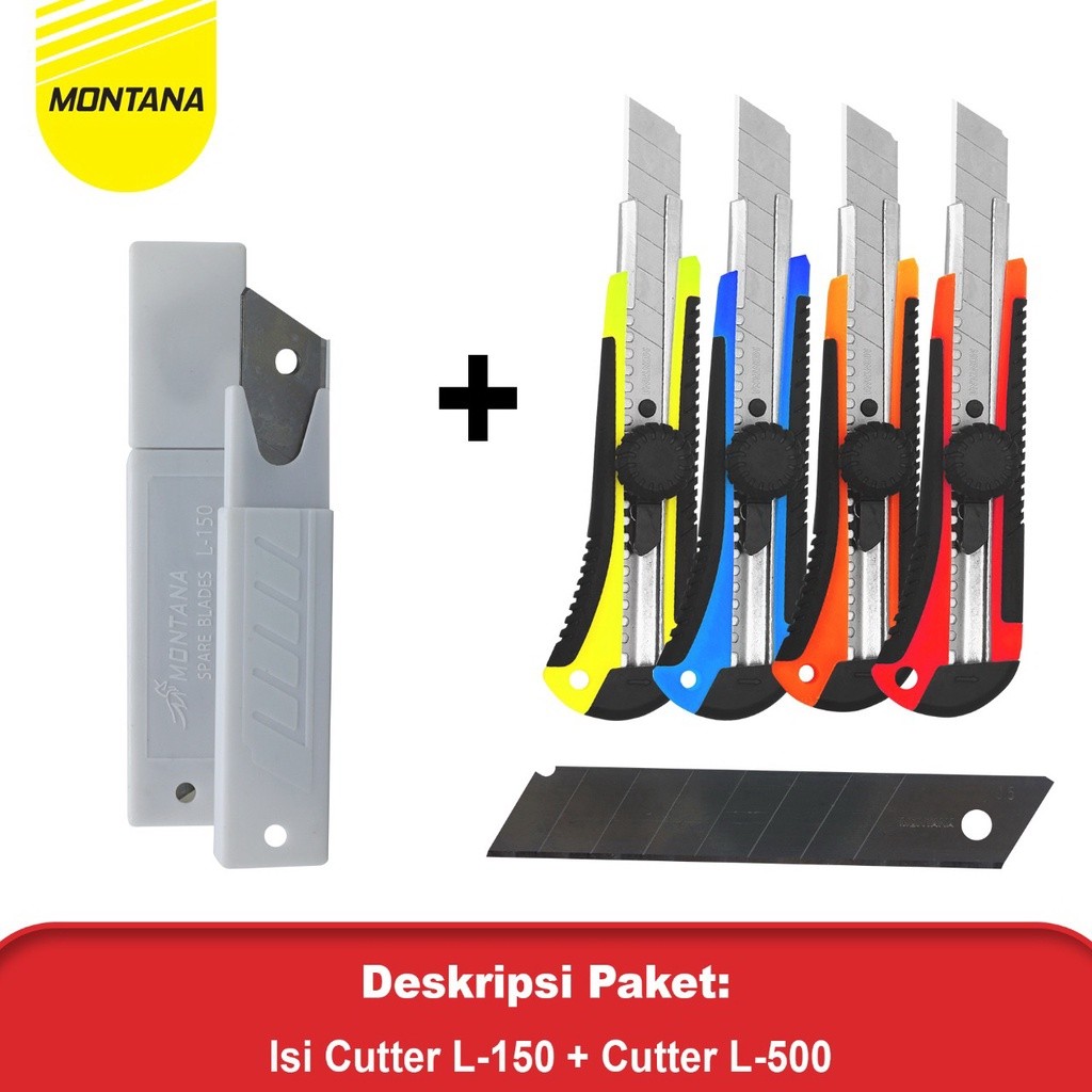 

MONTANA Bundling Pisau Cutter CTL-550 + 1 set isi Cutter Montana L-150