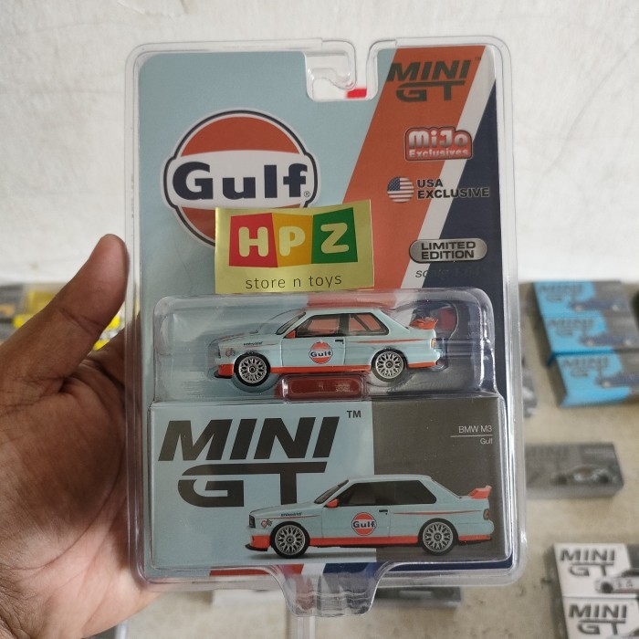 PO MiniGT Mijo Exlusives BMW M3 E30 Gulf (Blister)