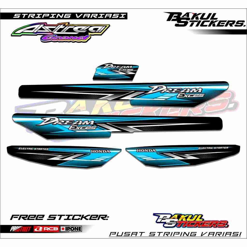 Striping Variasi Honda Astrea Grand / Sticker List Motor Honda Astrea Grand