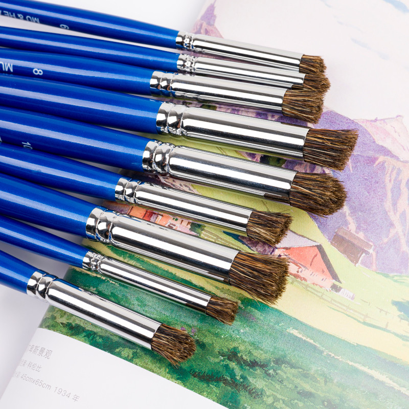 

Boar Bristle Hair Tree & Texture Series Grass Brush Treesnipe Watercolor Oil Paining Tools 604 Stencil MU HE ART