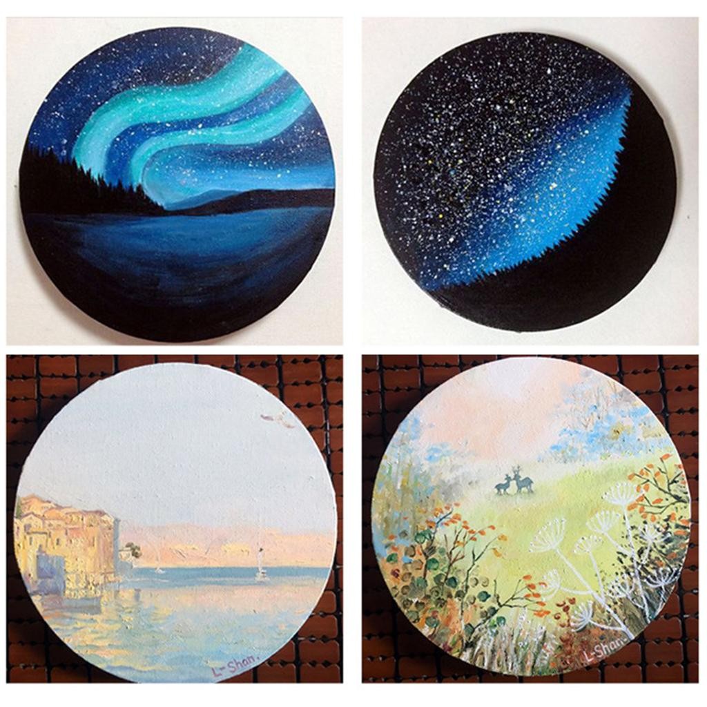 

Blank White Canvas Board Wooden For Oil Acrylic Painting 20/30cm