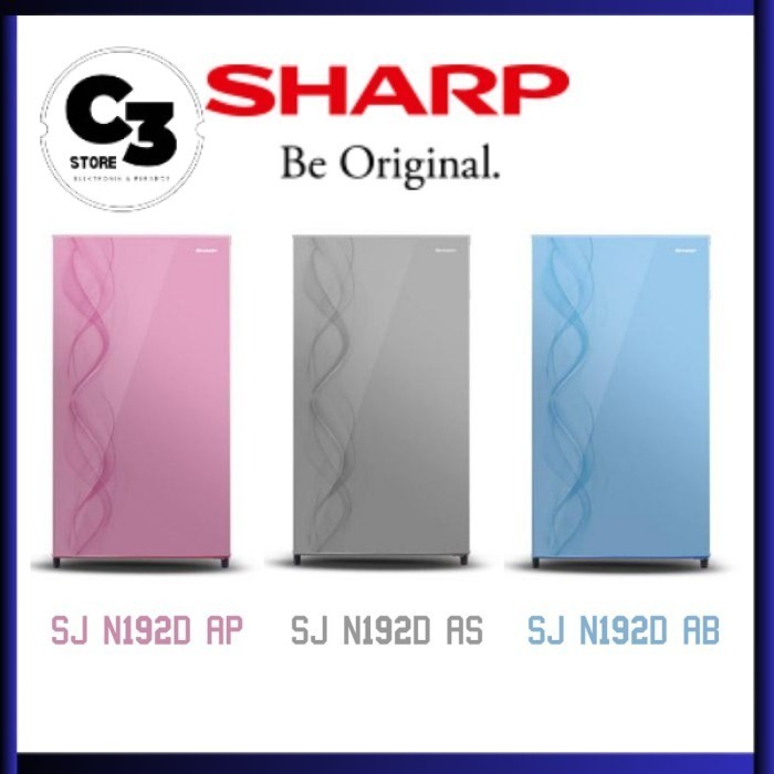 KULKAS SHARP 192 SJ-N192D-SB / SJN 192 LEMARI ES 1 PINTU