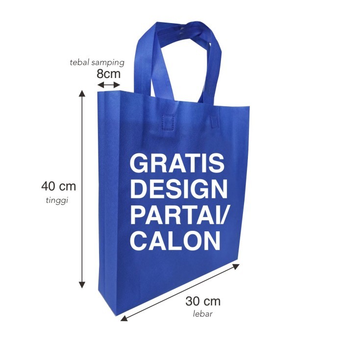 

Tas Spunbond Goodie Bag Promosi Kampanye Partai Tas Promosi Termurah - box 35x40x12-1w