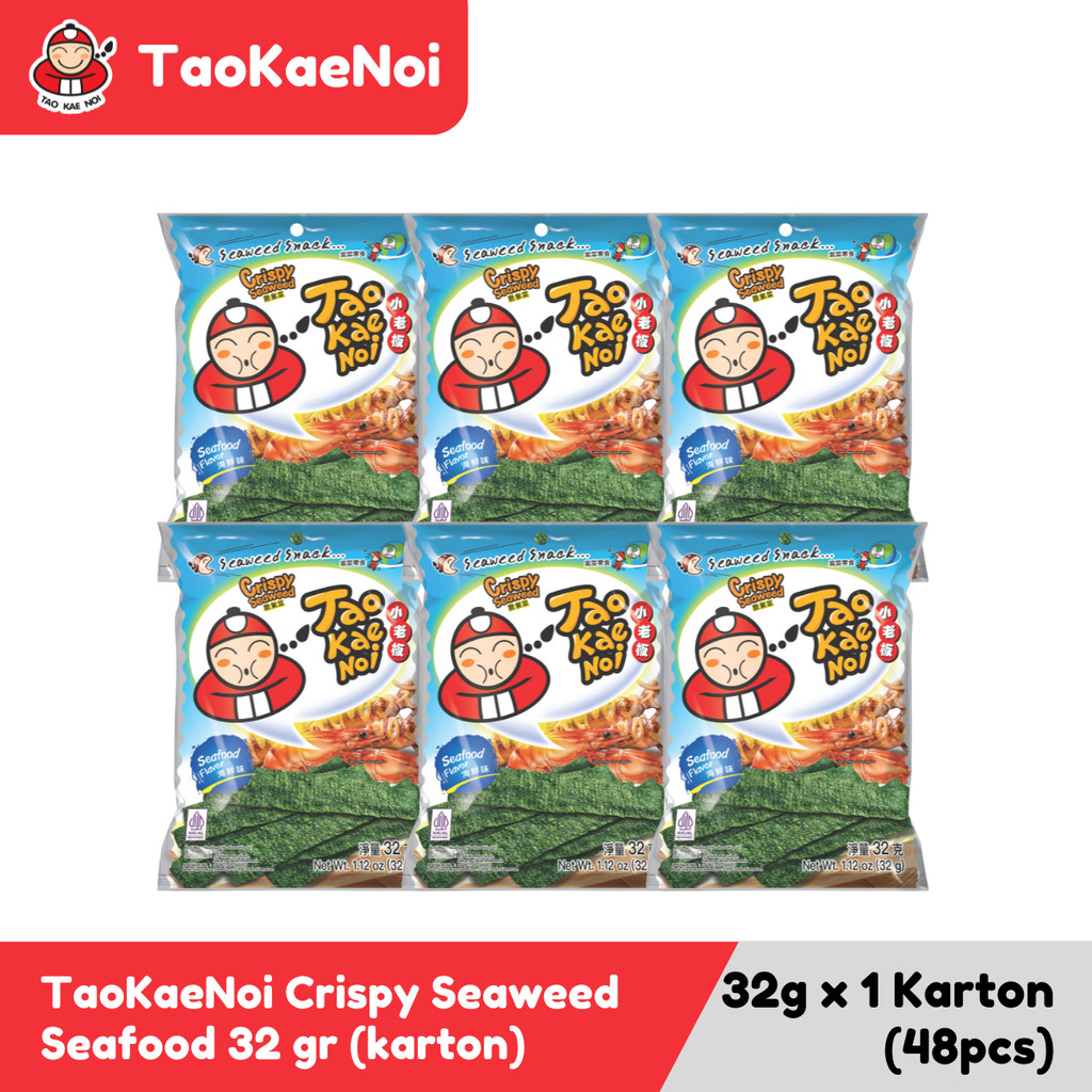 

TaoKaeNoi Rumput Laut Crispy Seaweed Seafood 32 gr (karton)