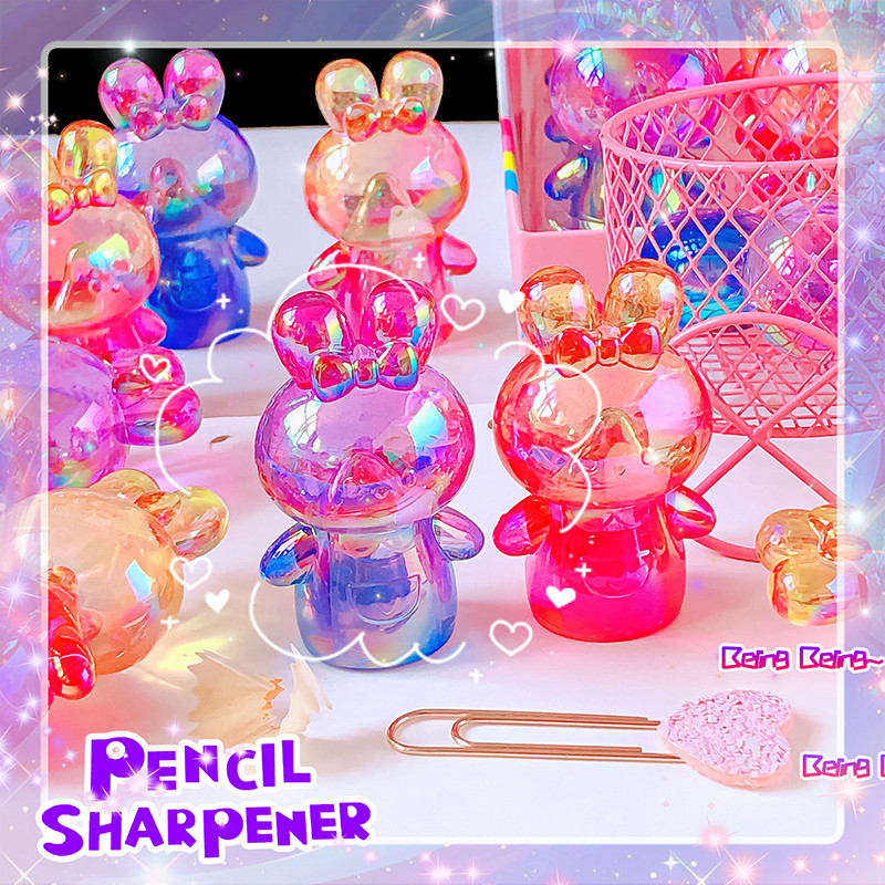 

Aesthetic stationery kawaii stationery for school equipment office supplies School supplies pretty cute rabbit pencil sharpener