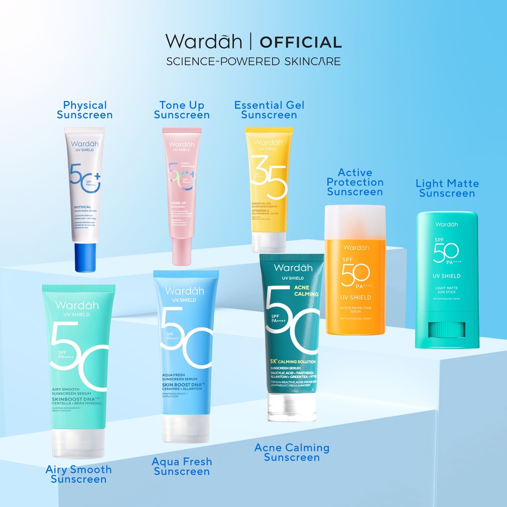 WARDAH UV Shield Sunscreen All Series - SPF 35 SPF 50 - Skincare